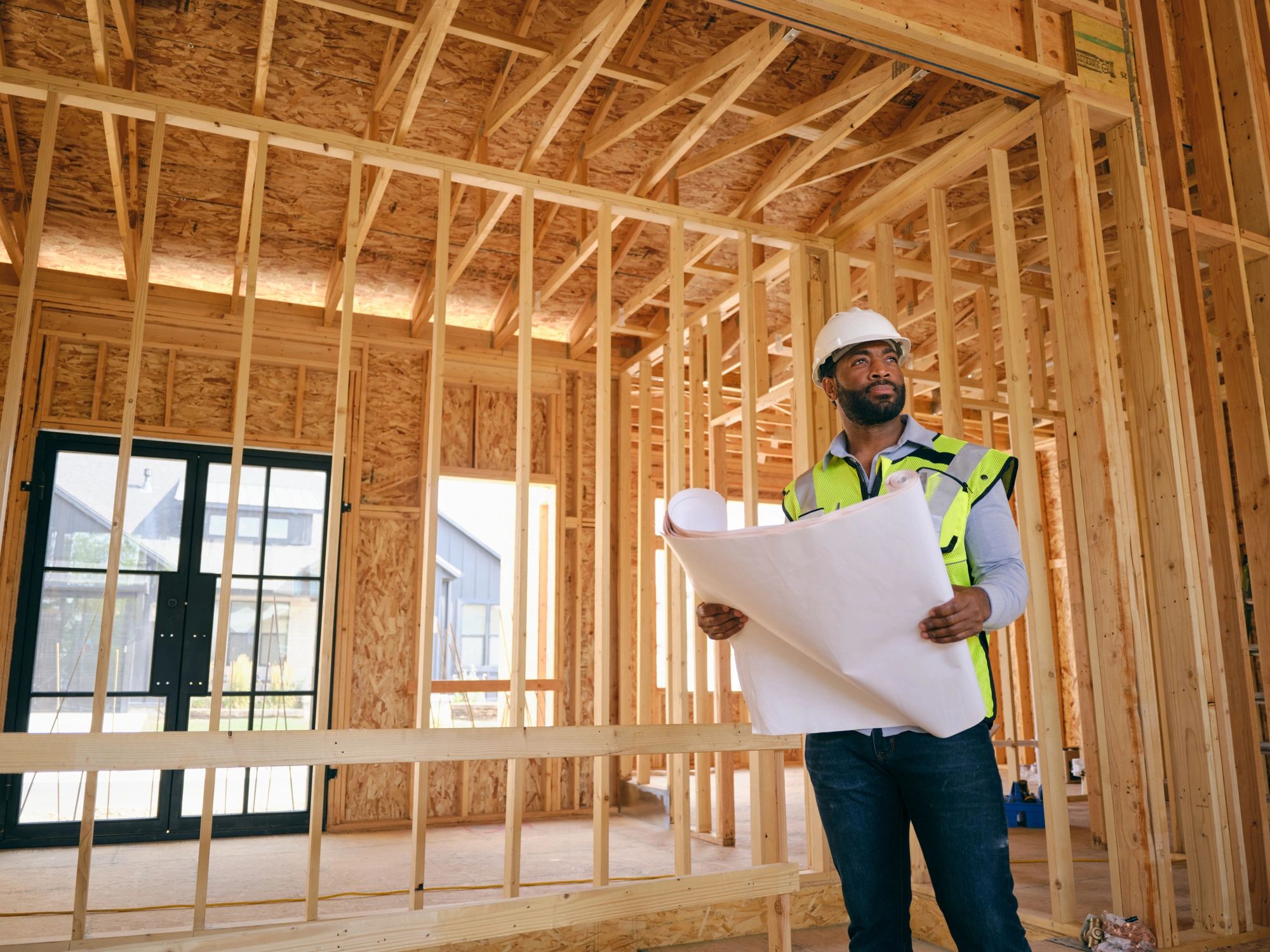 Flathead Construction team working on a custom home build